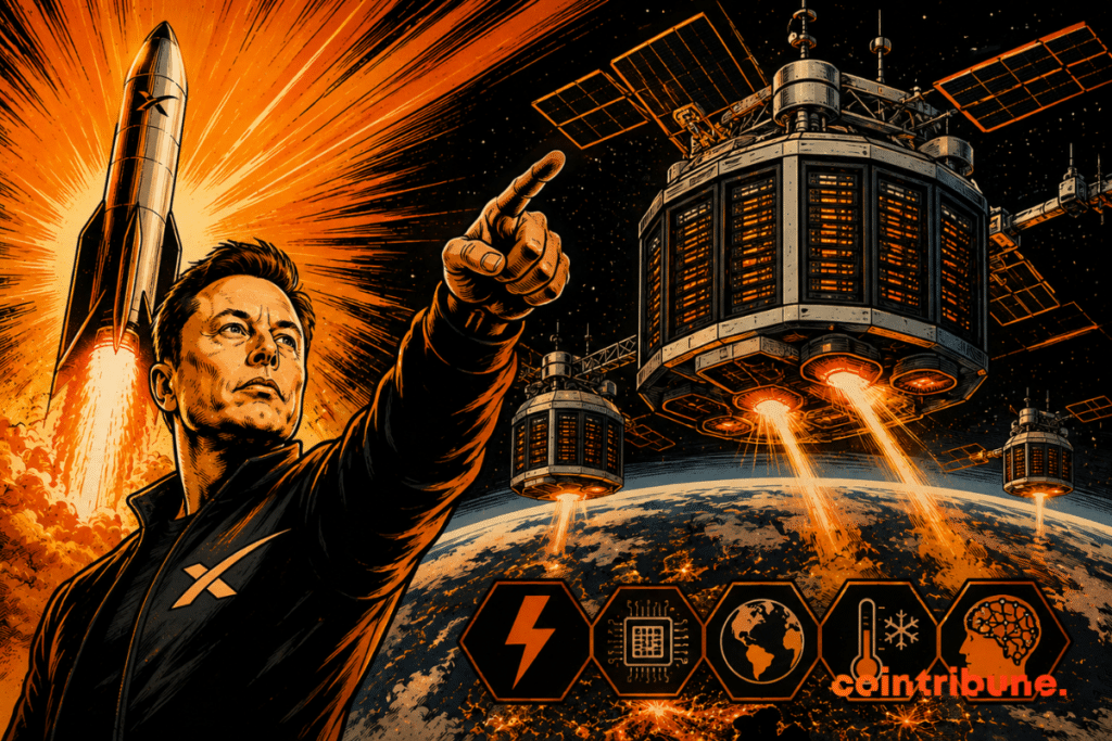 Elon Musk, the founder of SpaceX, is eyeing orbital data centers to power AI.