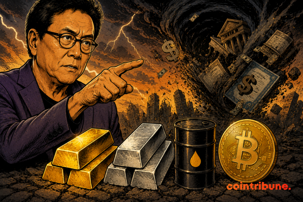 Robert Kiyosaki désigne l’or, l’argent, le pétrole et le bitcoin comme refuges face à un krach financier annoncé mondial imminent.