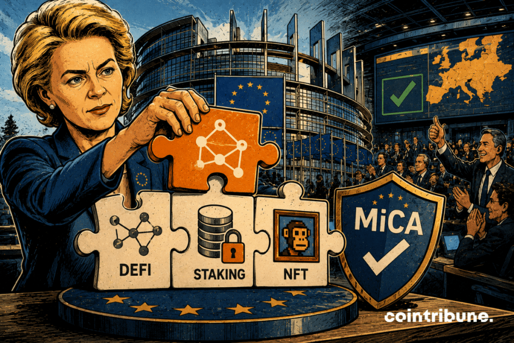 Uma autoridade europeia integra DeFi, staking e NFTs em um marco regulatório, com a aprovação das instituições de Bruxelas.