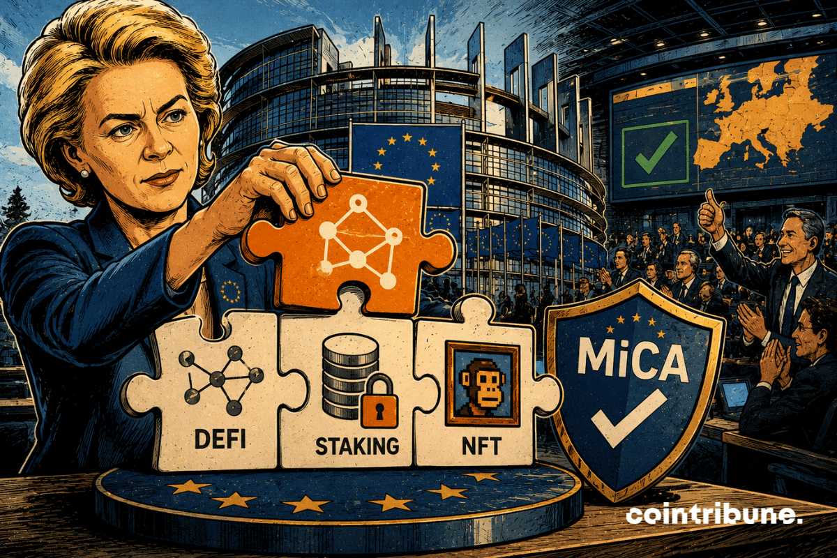Une responsable européenne assemble DeFi, staking et NFT dans un cadre réglementaire, sous l’approbation des institutions de Bruxelles.