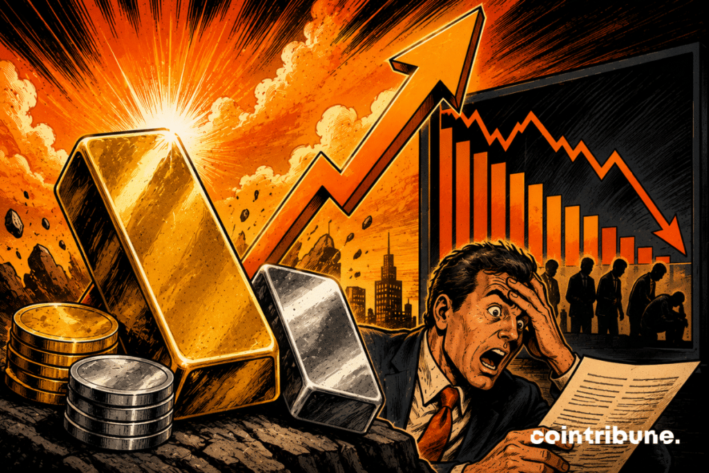 An investor observes the explosion in precious metal prices.