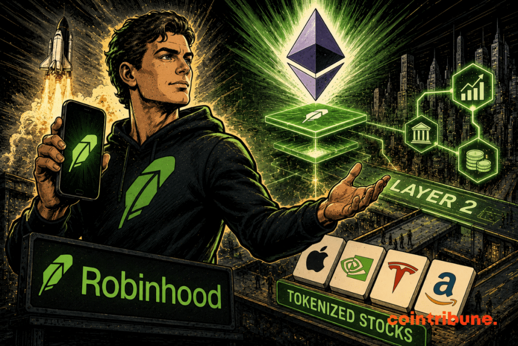 Robinhood lance une nouvelle plateforme, reliant Ethereum et actions tokenisées, dans une vision ambitieuse de finance numérique accessible et moderne.