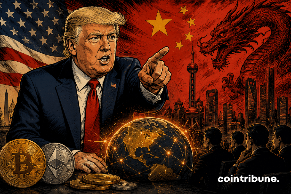 Trump défend le leadership américain dans les cryptomonnaies face à la Chine, présentée comme une rivale prête à prendre l’avantage.