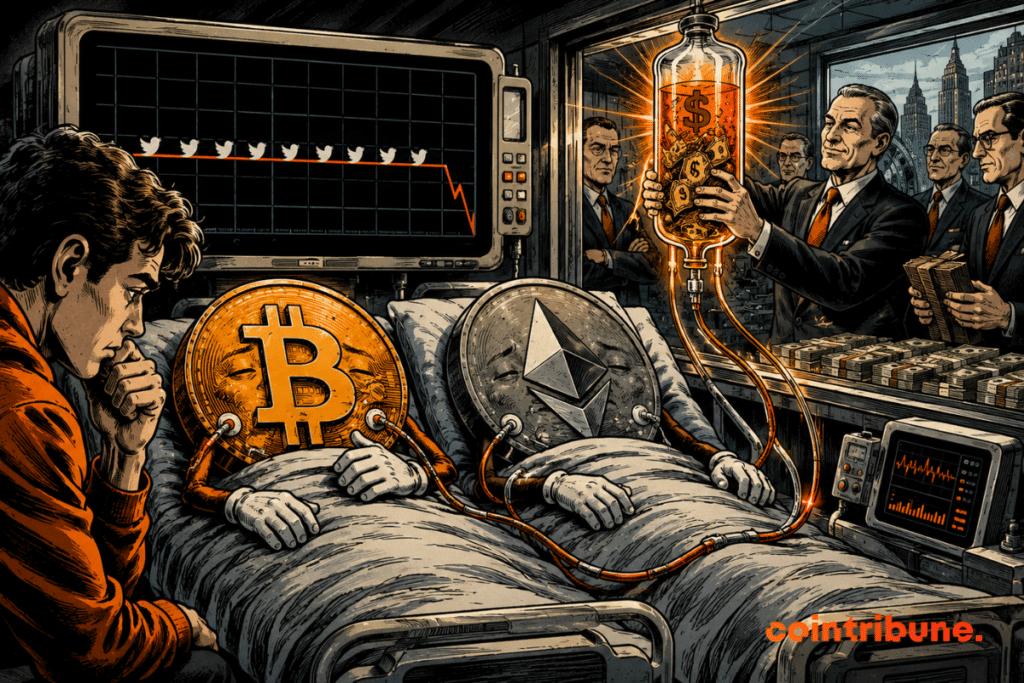 Crypto Bitcoin and Ethereum on life support, receiving an institutional lifeline as social activity collapses