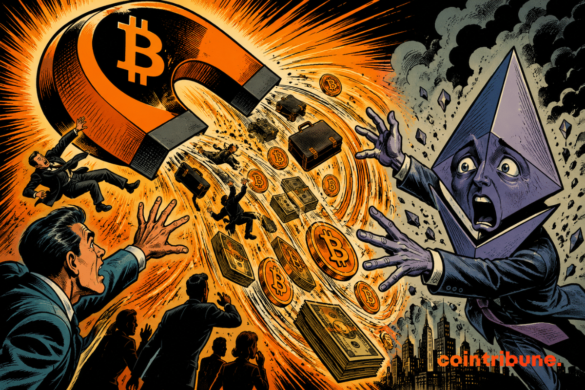 ETF : les capitaux fuient Ethereum, aspirés massivement vers un Bitcoin dominant