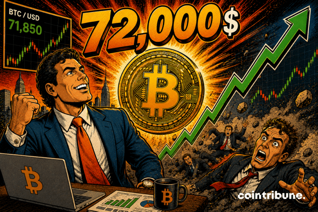 Un investisseur observe l'explosion du Bitcoin.