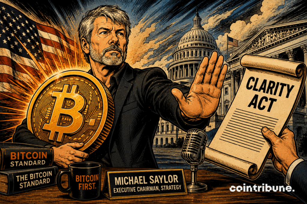 Michael Saylor estime que le Bitcoin n'a pas besoin du CLARITY Act.
