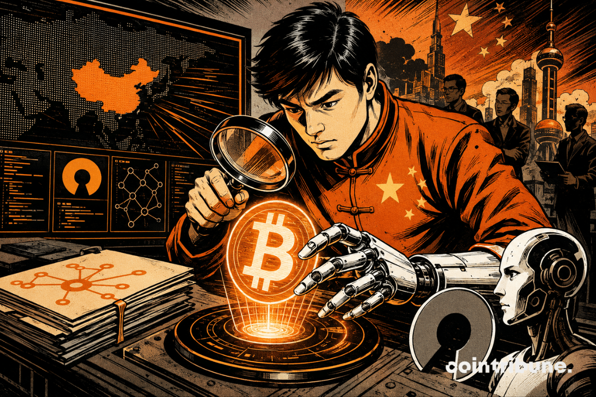Bitcoin et IA chinoise Kimi analysant la sécurité de projets open source dans un environnement technologique chinois.