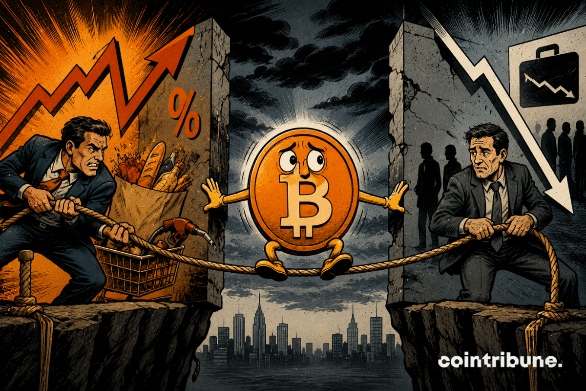 Le Bitcoin pris entre inflation et chômage.