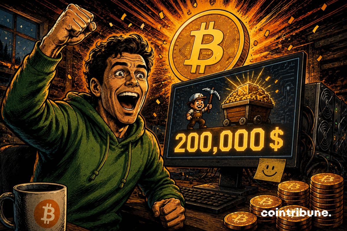 A solo miner solves a BTC block and nets 200,000 $ in bitcoin, with a probability close to 1 in 62,750. The 317th exploit of this type.