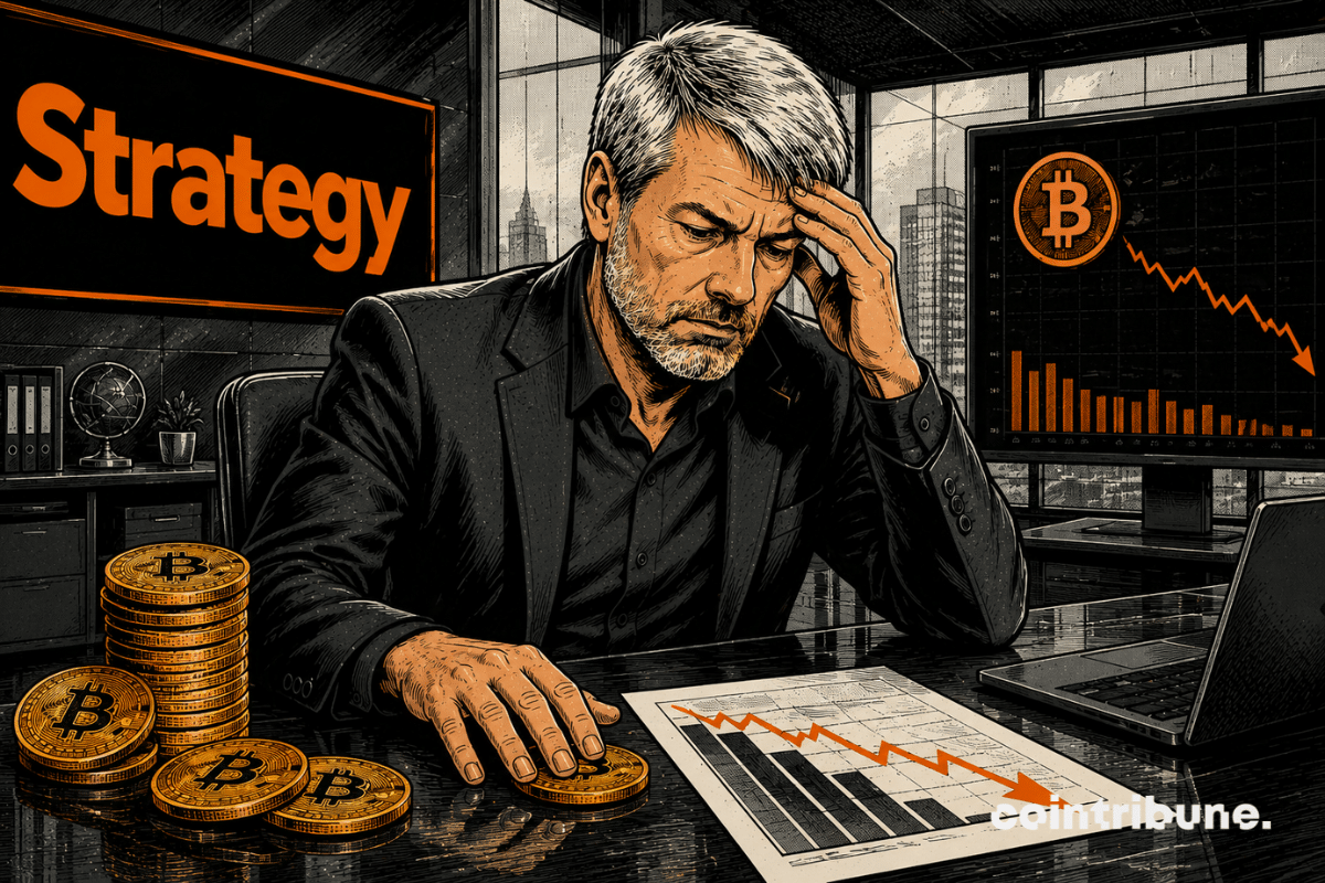 Michael Saylor observe les pertes de Strategy liées à la vente de Bitcoins.