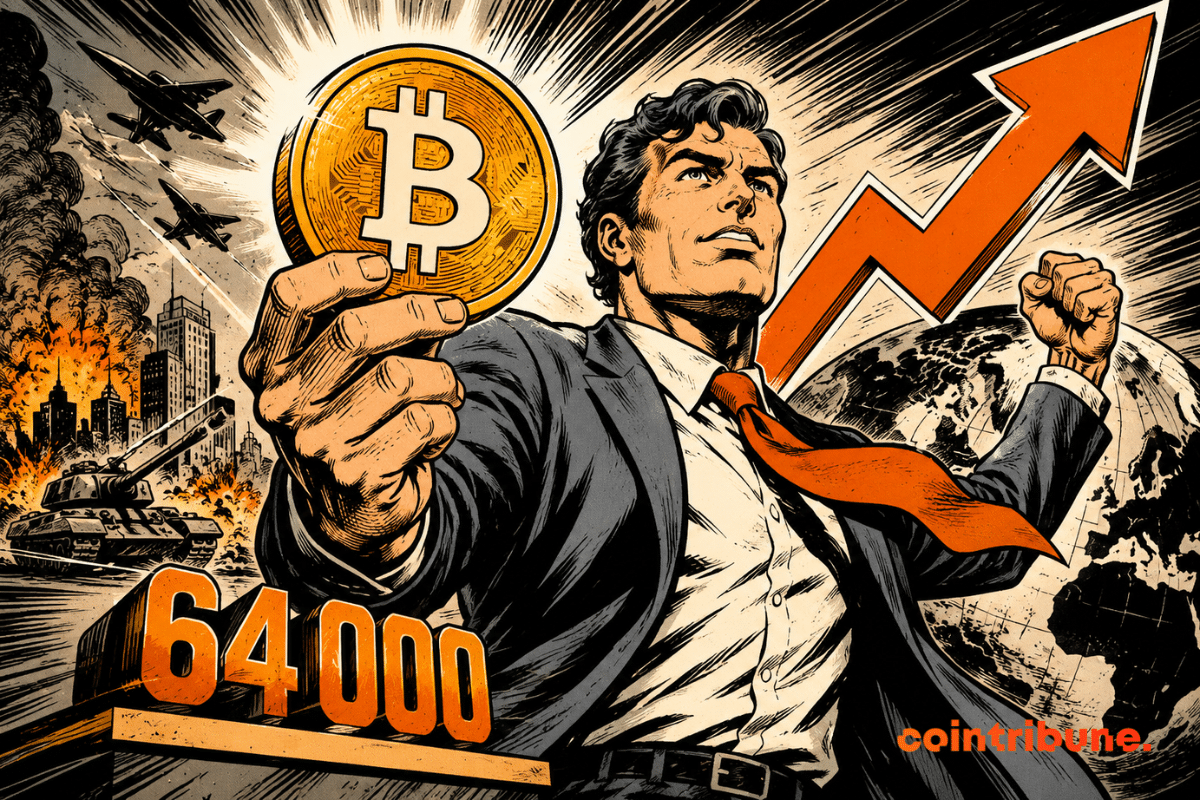 Bitcoin climbs back above $64,000 despite geopolitical tensions, gaining more than 2%.