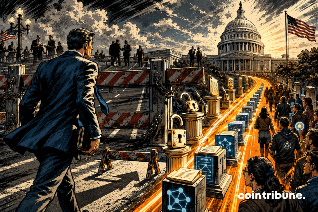 A crypto executive bypasses a blocked road to the Capitol by taking a brightly lit regulatory path.