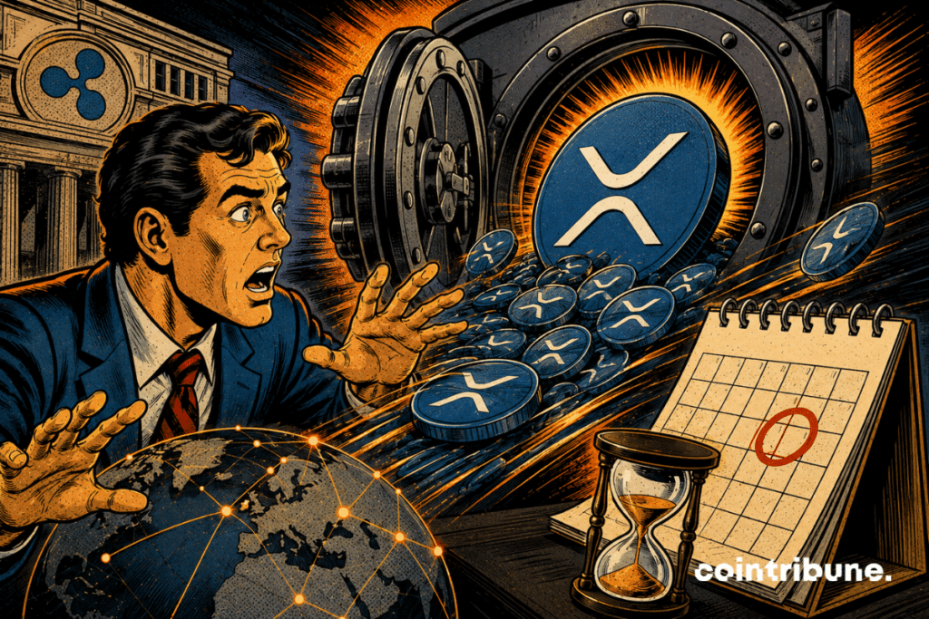 A crypto investor watches in amazement as XRP surges into the market.