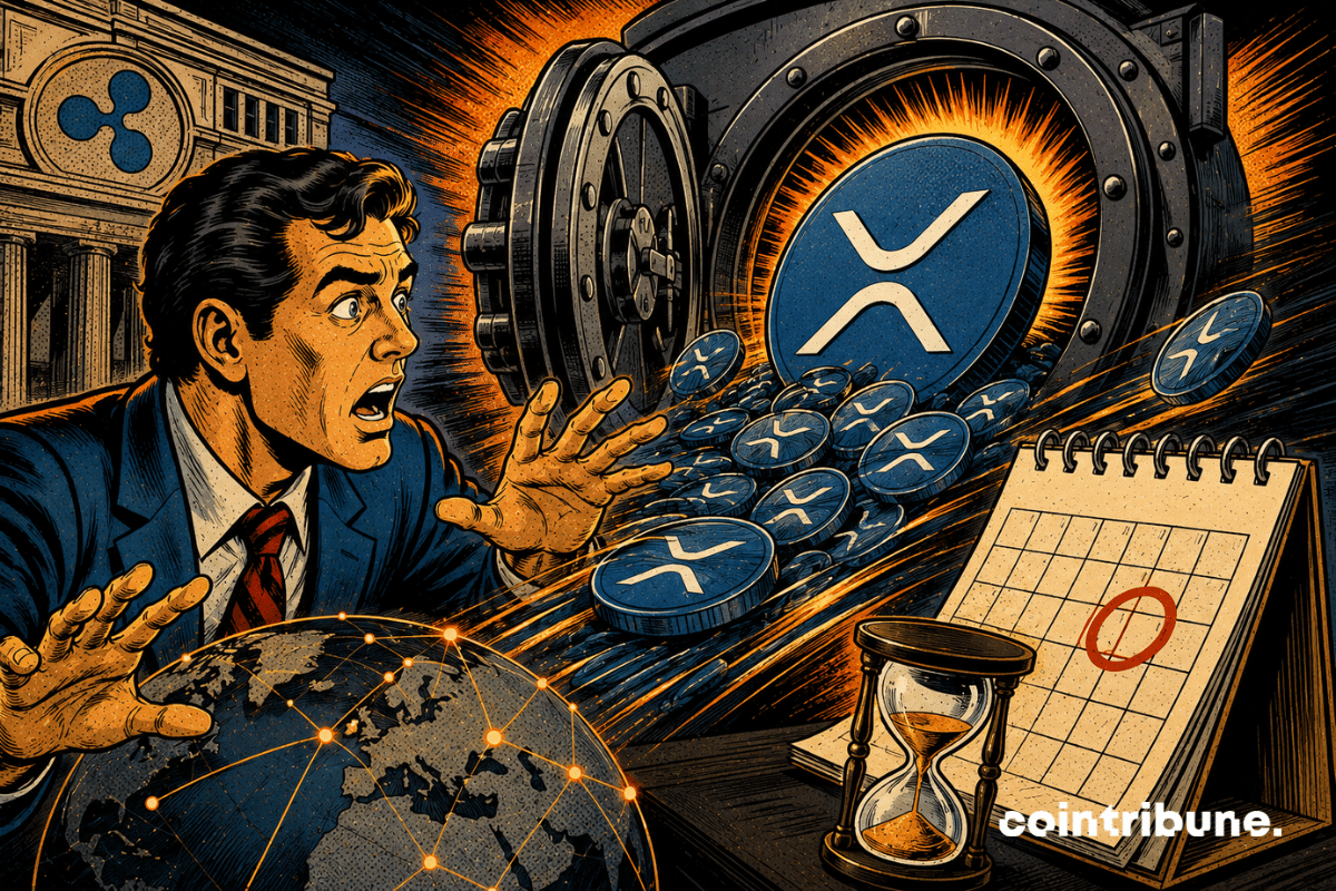 A crypto investor watches in amazement as XRP surges into the market.