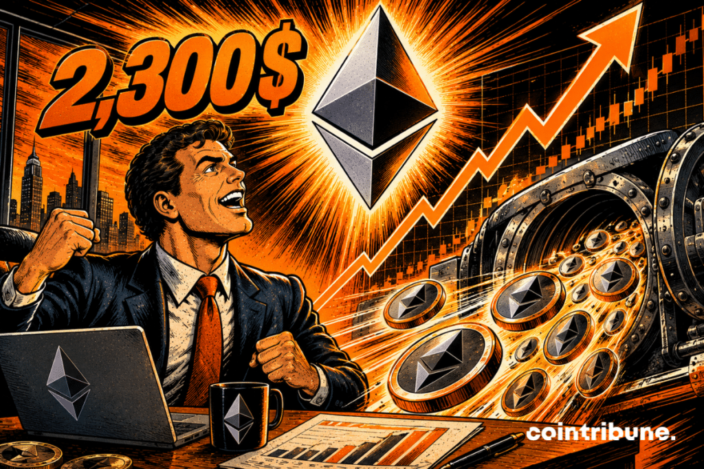 Ethereum explodes as an investor watches tokens leave a vault.