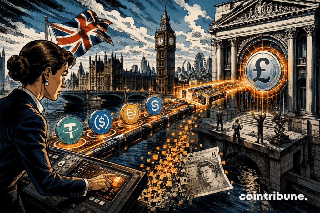 Stablecoins cross a digital bridge toward a digital pound in the heart of London.