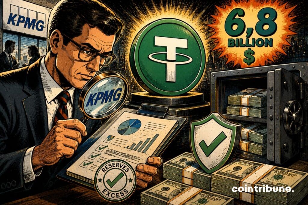 Tether obtient enfin un audit complet de KPMG : 6,8 milliards $ d'excédent de réserves confirmés pour l'émetteur du stablecoin USDT.