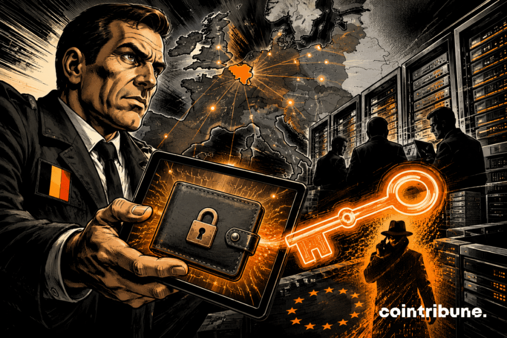 A Belgian investigator is tracking down a locked crypto wallet, while a digital key links European servers to mysterious figures lurking in the shadows.