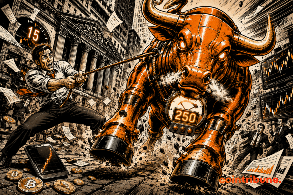 Trader dépassé par un taureau crypto explosant de 15 à 250
