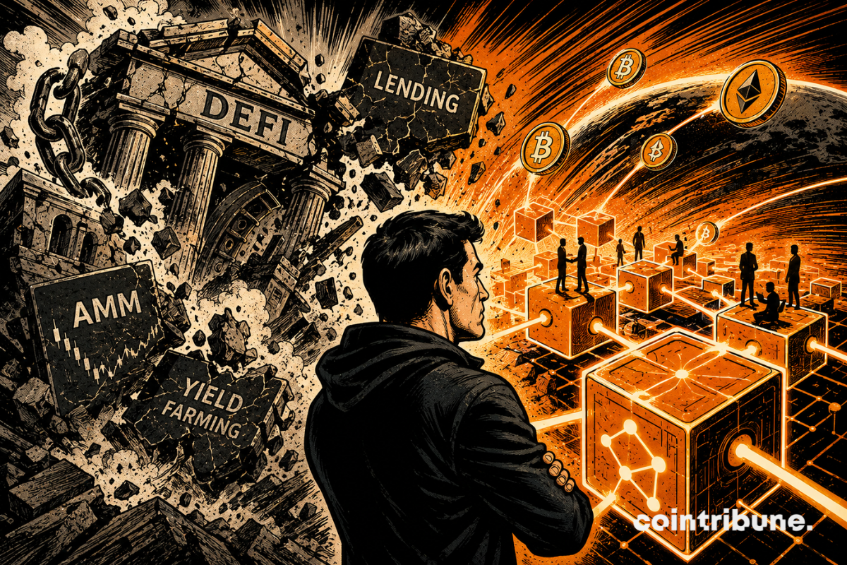 La DeFi traditionnelle s’effondre tandis qu’une finance on-chain émerge, portée par la blockchain, les cryptomonnaies et une nouvelle architecture financière.