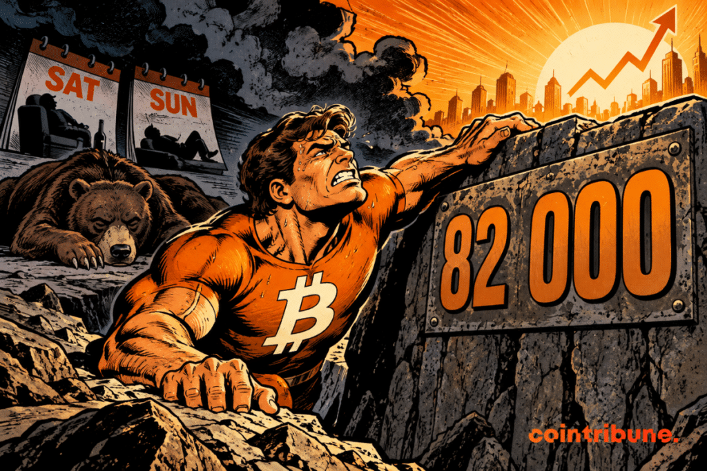 Bitcoin face à une résistance à 82 000 dollars, avec un marché qui peine à poursuivre sa progression.