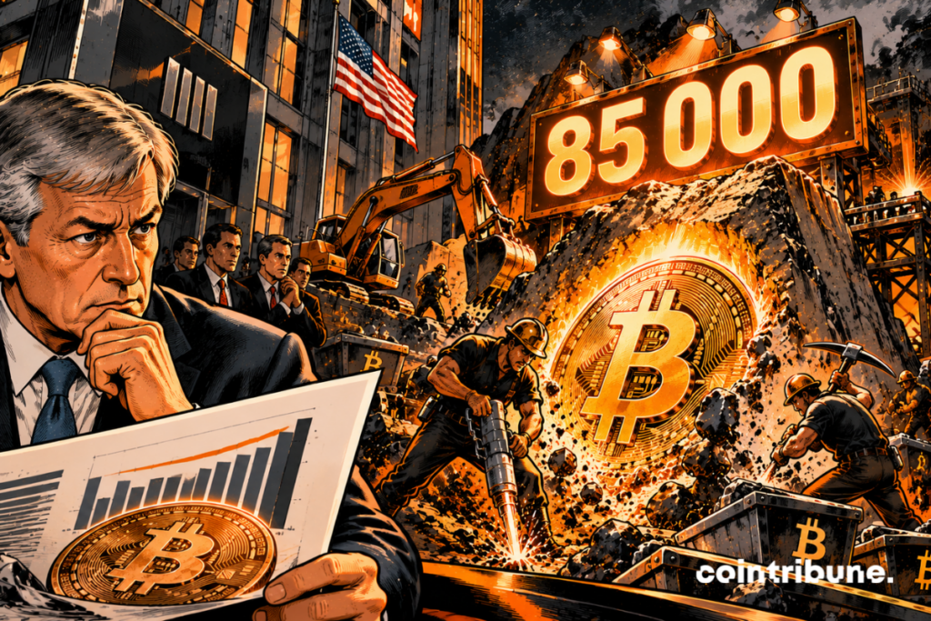 Un ejecutivo de JPMorgan observa a especialistas en minería de Bitcoin.