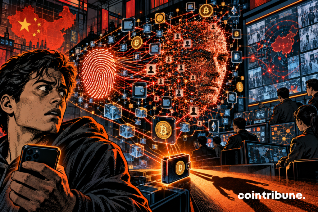 Un réseau blockchain relie wallets crypto, empreinte digitale et identité sous surveillance numérique en Chine.