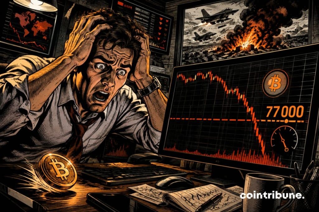 Bitcoin falls below ,000 as oil shoots up to after U.S. strikes on Iran.