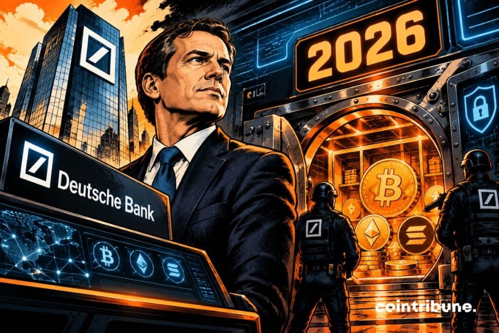 Deutsche Bank lancera d'ici fin 2026 un service de gardes crypto pour ses clients institutionnels, avec le bitcoin et Ethereum au menu.
