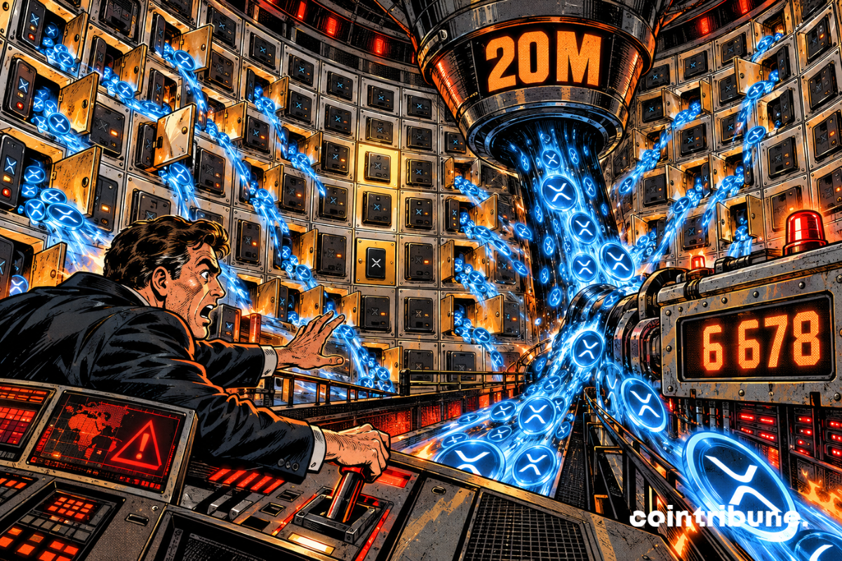 Thousands of D’CENT crypto wallets are being drained of XRP into a central flow showing 20M and 6,678.