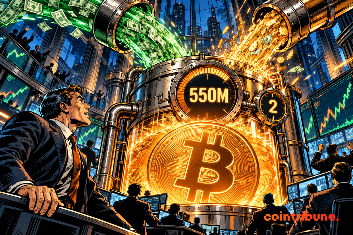 Bitcoin : Les ETF attirent 550 M$ en seulement deux jours