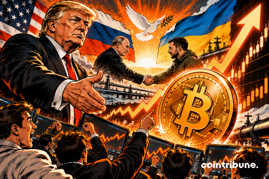Le Bitcoin progresse après la poignée de main entre les dirigeants russe et ukrainien sous l’égide du président Trump.