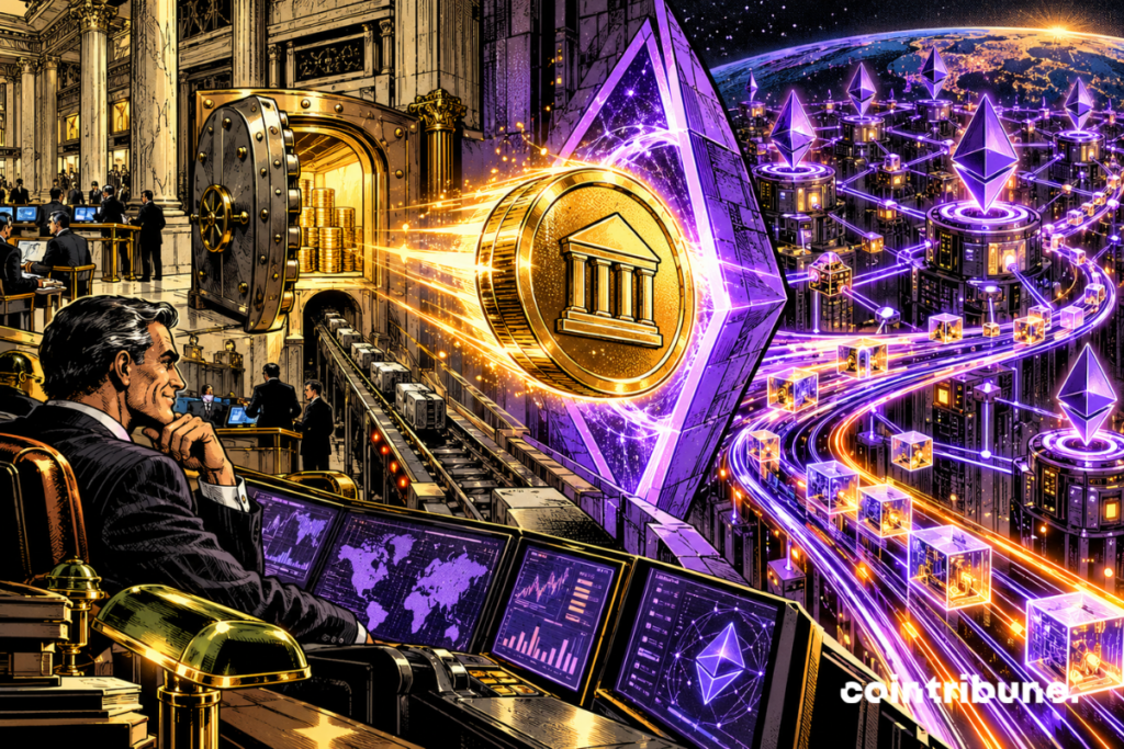 A bank token leaves traditional financial infrastructure to join the Ethereum mainnet.