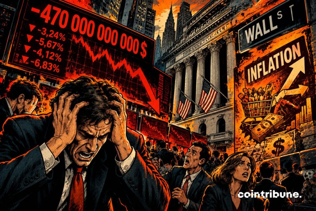L'inflation (ICP) au plus haut ravive la peur de la Fed et fait chuter Wall Street qui perd 470 milliards de dollars à l’ouverture.
