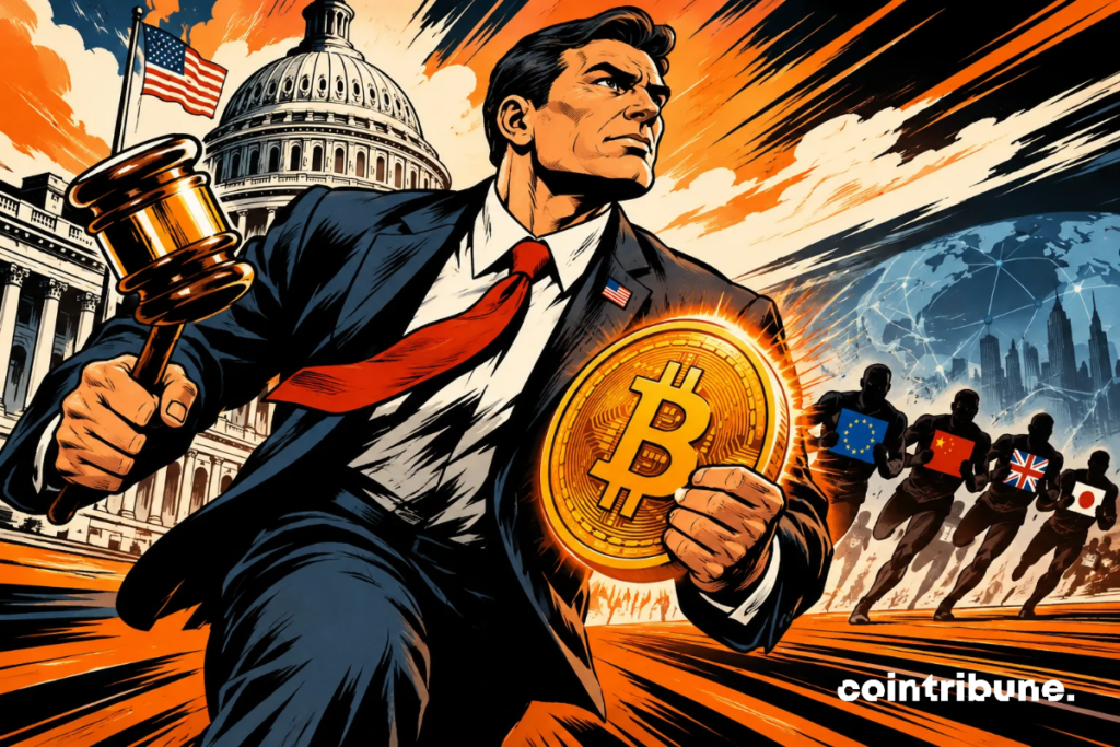 A U.S. regulator is racing toward the Capitol, hammer and Bitcoin in hand, while world powers try to catch up with him.