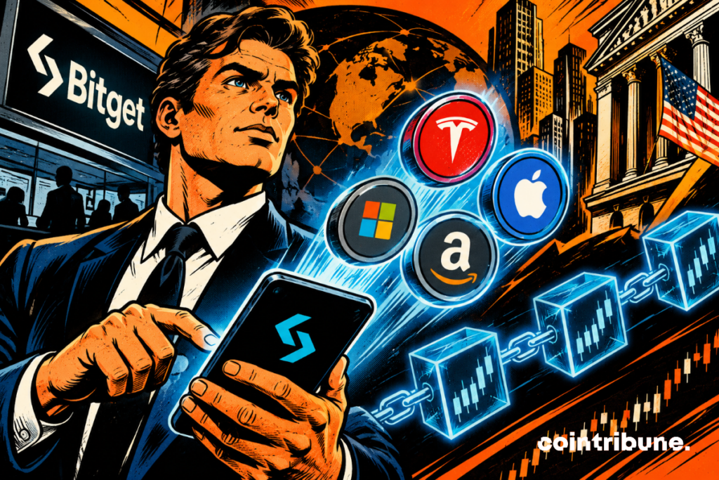 Un investisseur découvre la convergence entre actions traditionnelles et blockchain, tandis que Bitget explore une nouvelle stratégie de tokenisation boursière décentralisée.