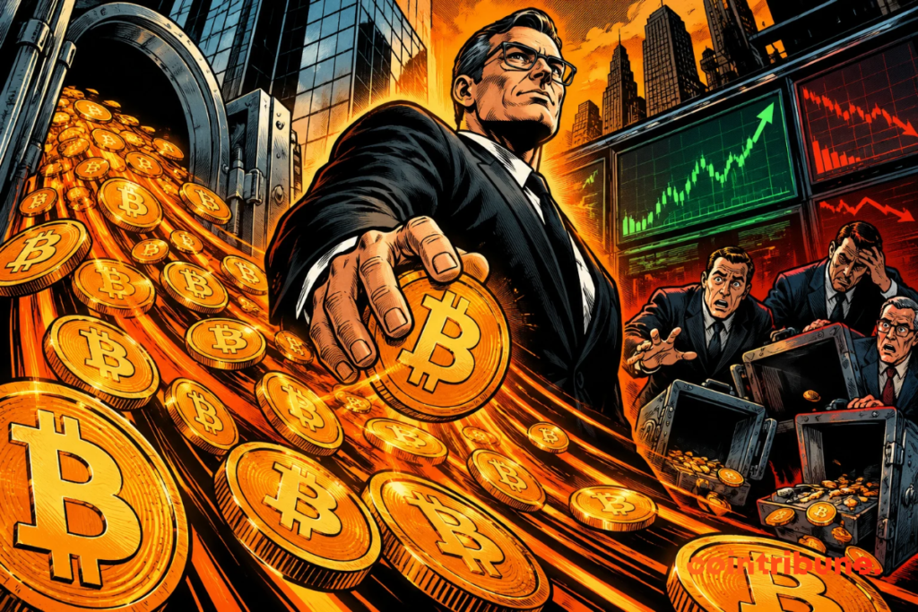 Un géant financier attire une avalanche de Bitcoins dorés, tandis que ses concurrents paniquent devant leurs coffres-forts désespérément vides.