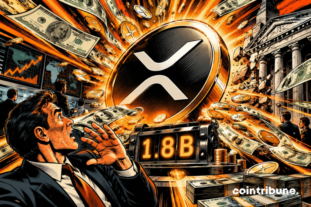 Un XRP monumental attire les capitaux, tandis qu’un investisseur stupéfait observe l’afflux massif de milliards dans une ambiance financière explosive.