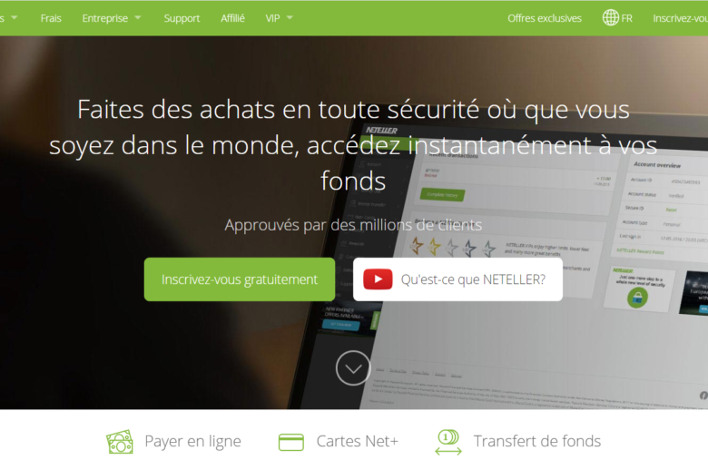 Au même titre que Skrill, Neteller est très utile