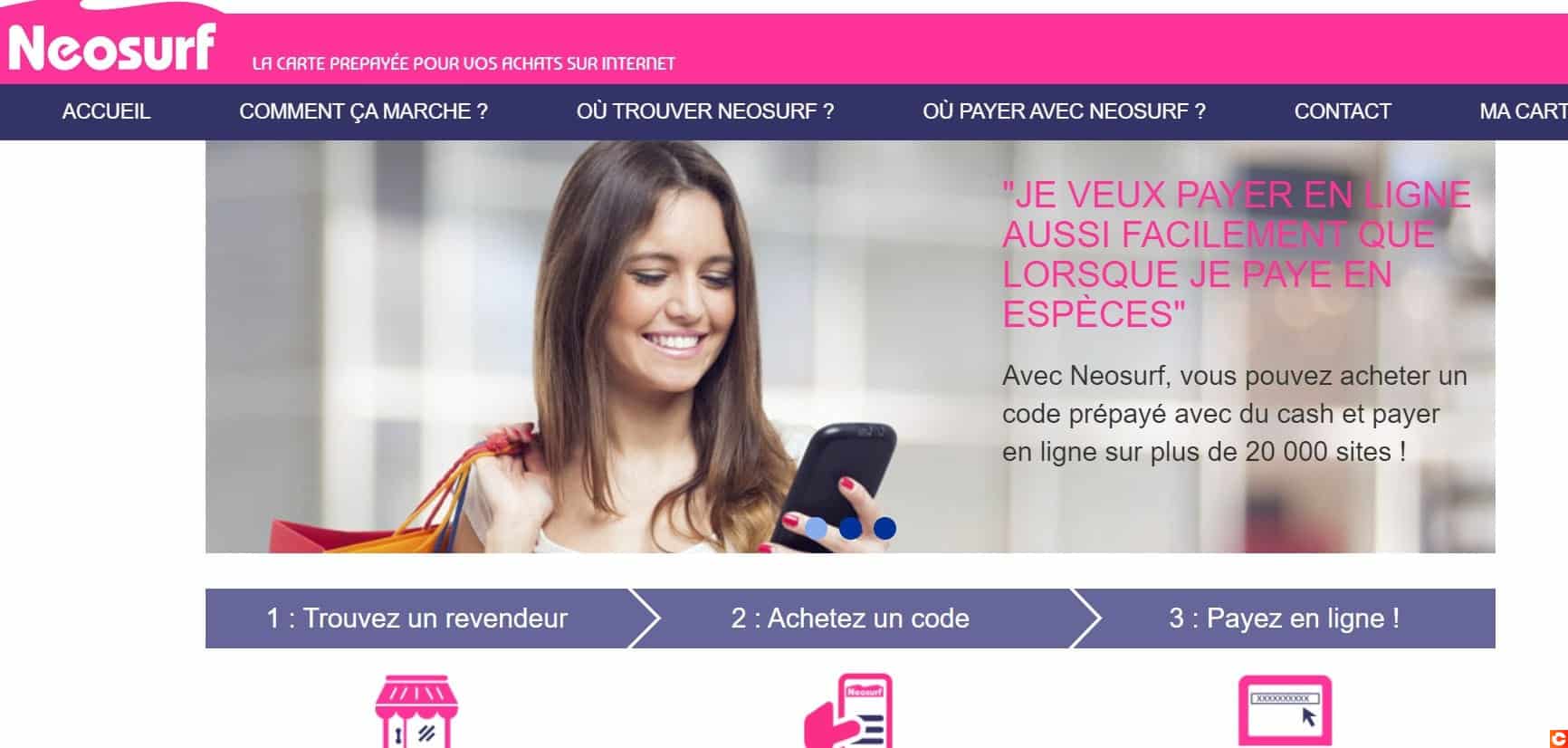 Neosurf est également un moyen pour ne pas divulguer ses coordonnées bancaires