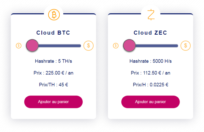 Les offres de minage cloud de BTC et ZEC de Feel Mining