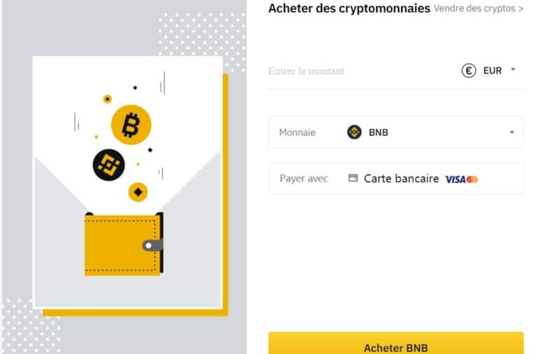 Il s'agit du moyen le plus rapide pour acheter du BNB sur Binance