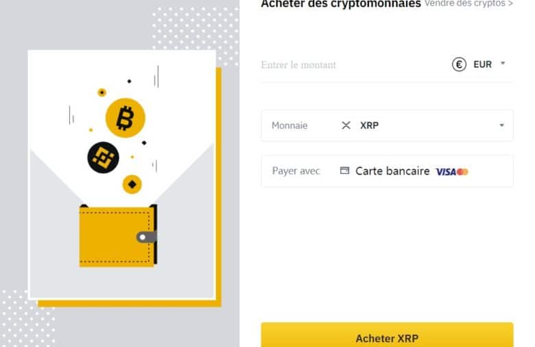 Achat du Ripple sur Binance par carte bancaire