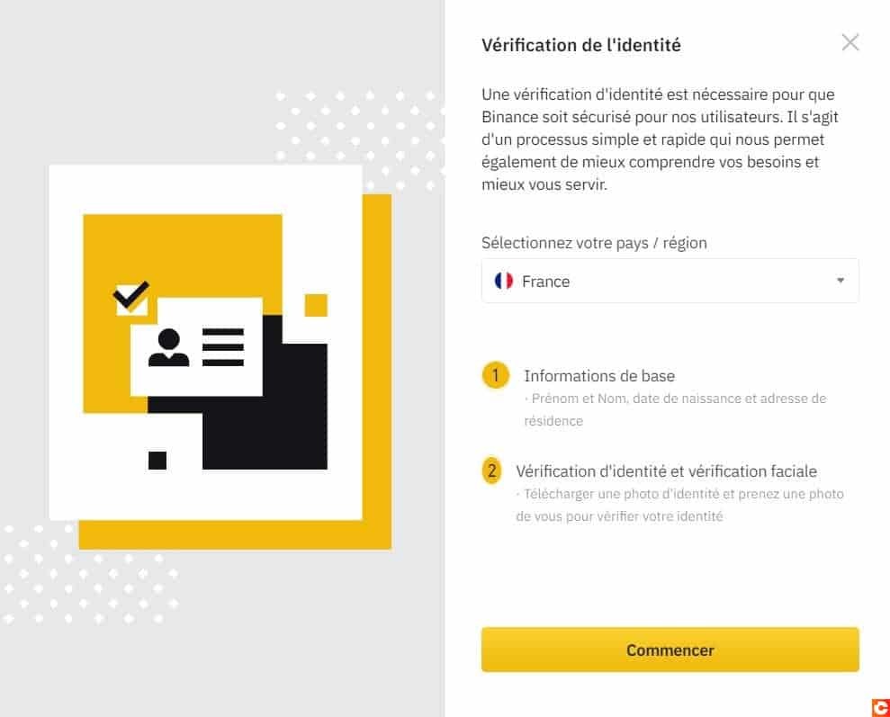 Vérifier son identité sur Binance nécessite quelques informations