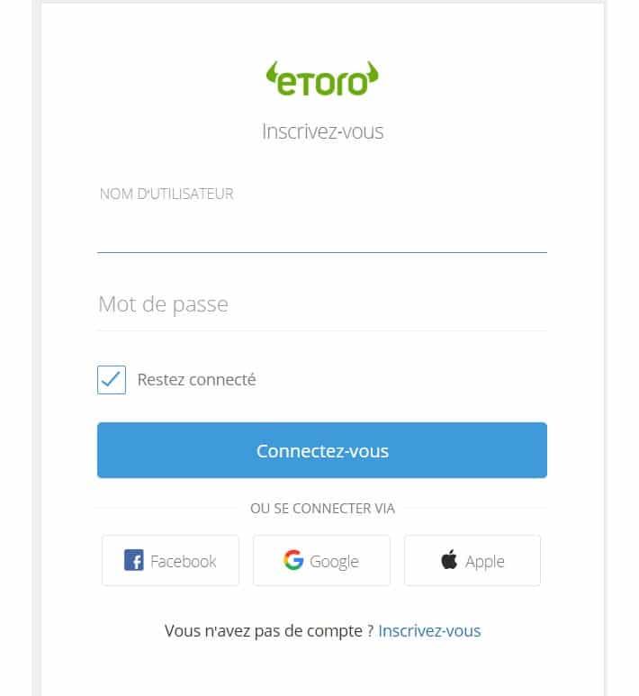 Se connecter sur eToro est très rapide