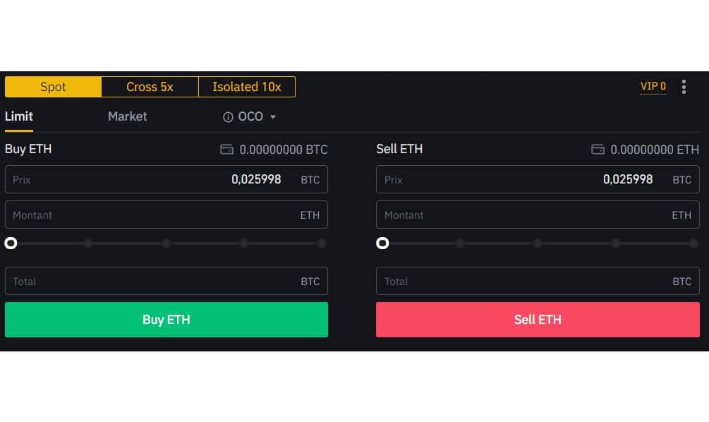 Cette page est accompagnée de nombreuses informations sur la paire de trading