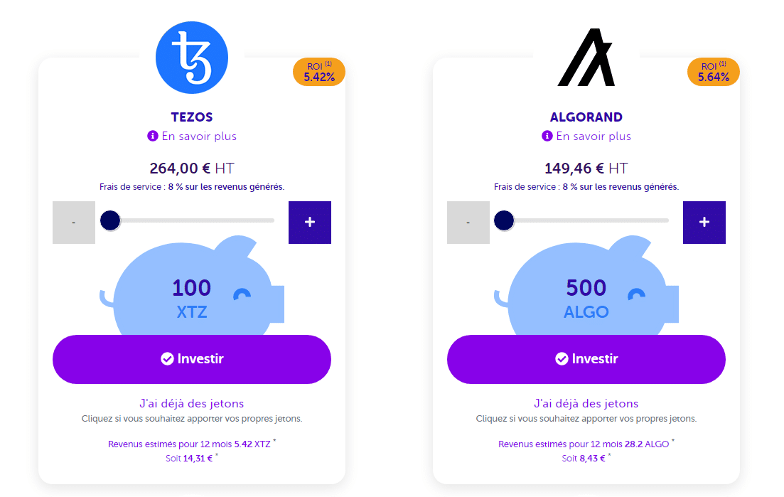 Le staking de Tezos et d'Algorand chez Feel Mining