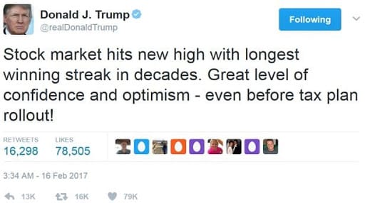 Trump tweet stock market