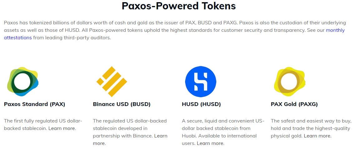 paxos stablecoins